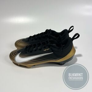 Nike Vapor Speed 3 Black Gold Football Cleats FB3303-003 Size 8